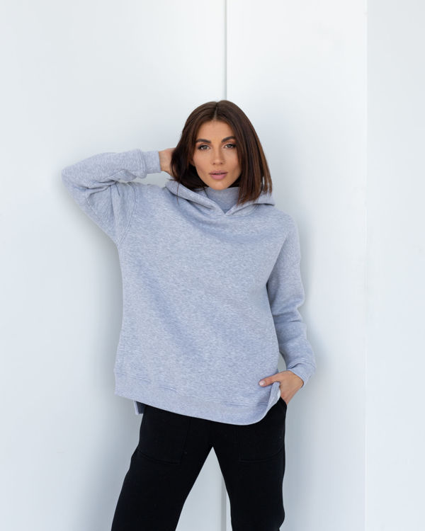  Зображення Жіноче худі на флісі з закритим горлом 