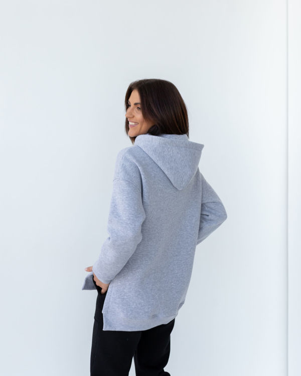  Зображення Жіноче худі на флісі з закритим горлом 