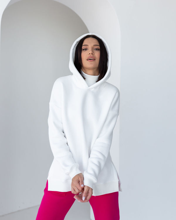  Зображення Жіноче худі на флісі з закритим горлом 