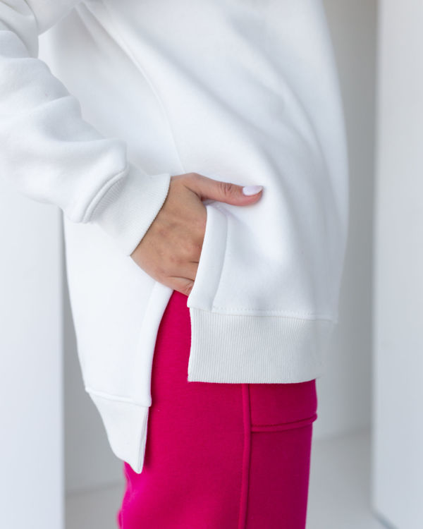  Зображення Жіноче худі на флісі з закритим горлом 