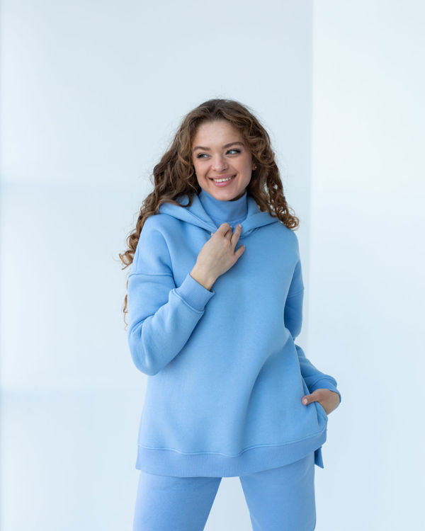  Зображення Жіноче худі на флісі з закритим горлом 