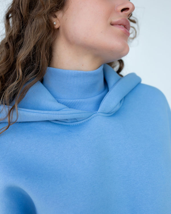  Зображення Жіноче худі на флісі з закритим горлом 
