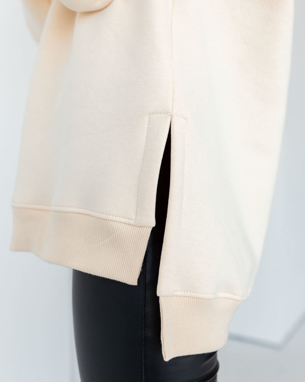  Зображення Жіноче худі на флісі з закритим горлом 