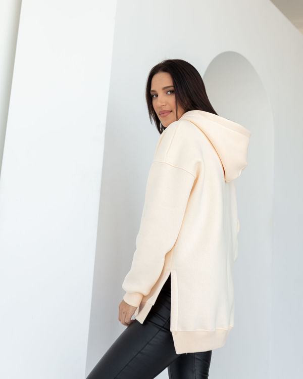  Зображення Жіноче худі на флісі з закритим горлом 