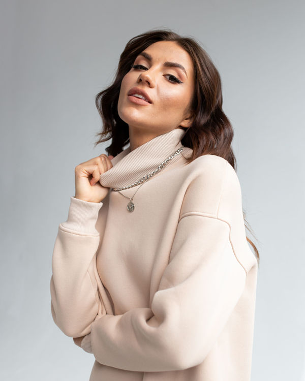  Зображення Коротка тепла сукня на флісі 