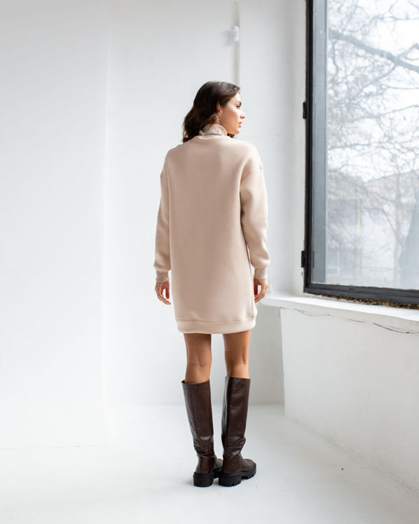  Зображення Коротка тепла сукня на флісі 