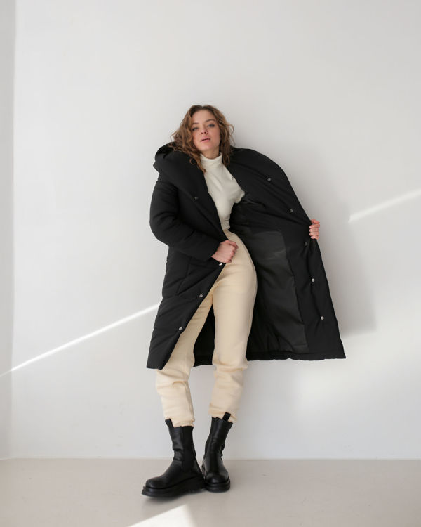  Зображення Жіночий пуховик з капюшоном (сезон зима) 