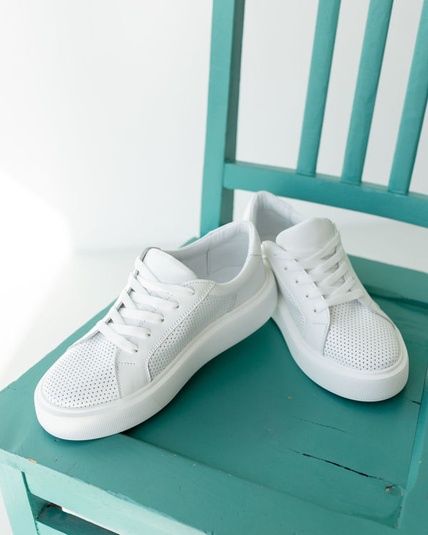  Зображення Жіночі кеди з натуральної шкіри 