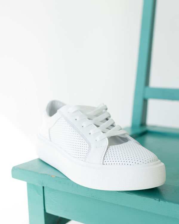  Зображення Жіночі кеди з натуральної шкіри 