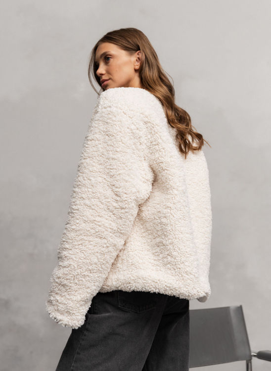  Зображення Шубка TEDDY  з еко-хутра молочна 