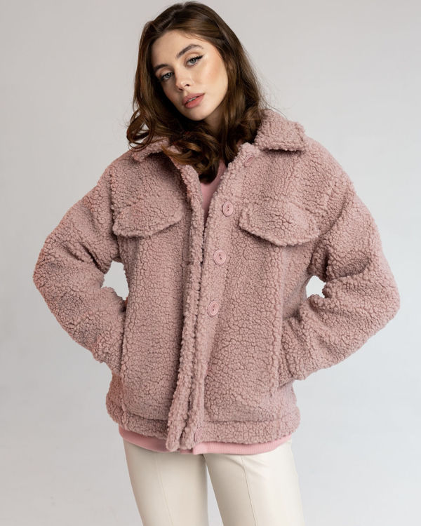  Зображення Жіночий жакет-сорочка з еко хутра 