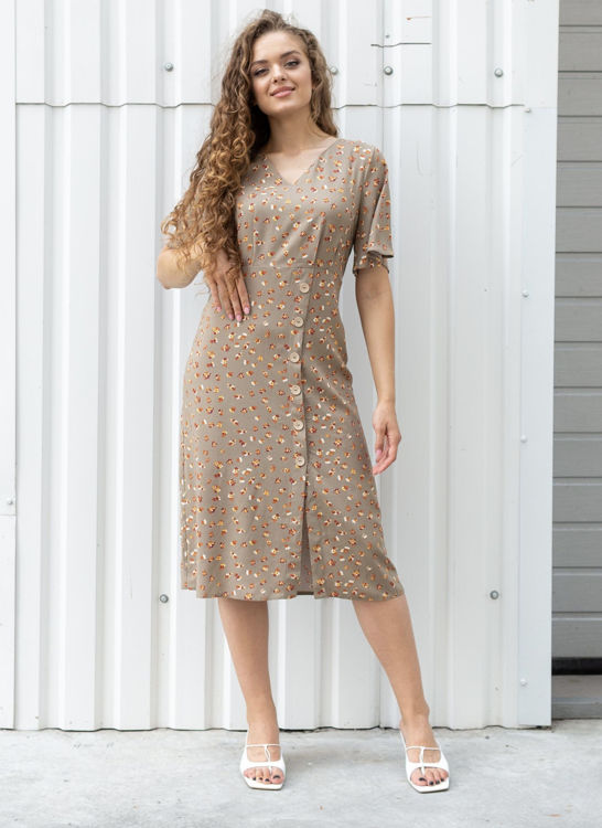  Зображення Сукня довжини міді з відкритою ніжкою 