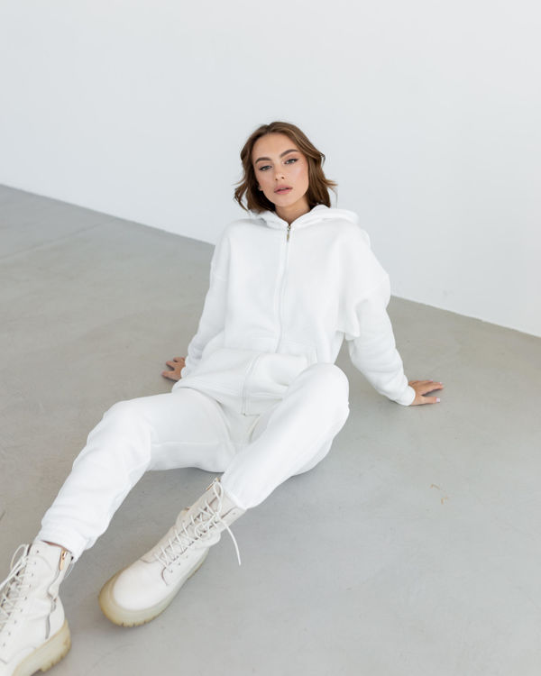  Зображення Спортивний костюм на флісі з зіп худі (батал) 