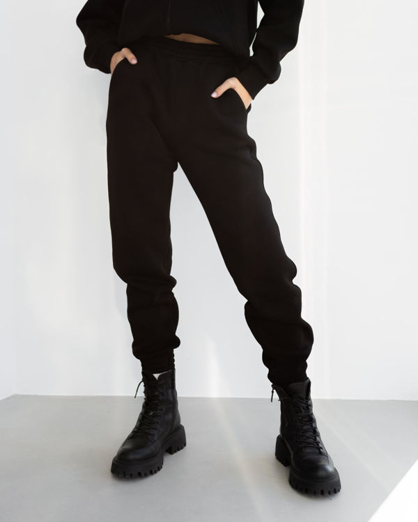  Зображення Спортивний костюм на флісі з зіп худі (батал) 