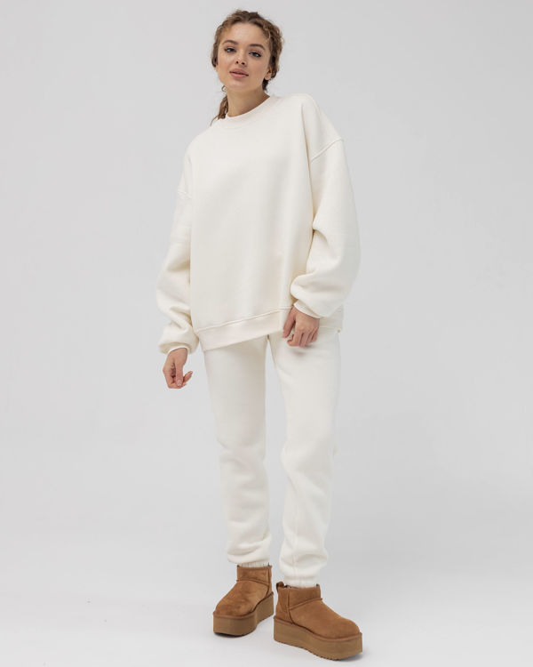  Зображення Спортивний костюм футер на флісі з оверсайз світшотом 