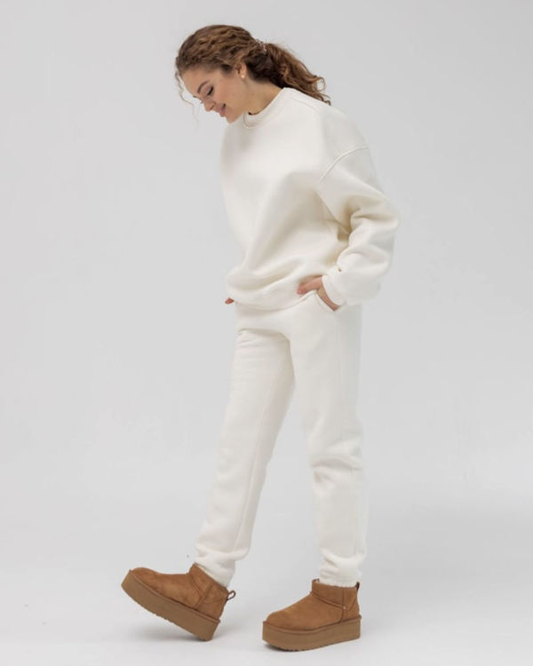  Зображення Спортивний костюм футер на флісі з оверсайз світшотом 