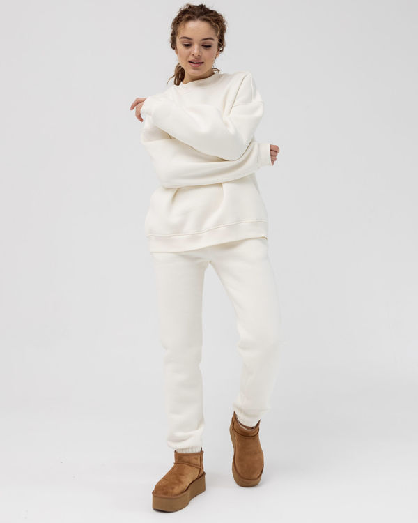  Зображення Спортивний костюм футер на флісі з оверсайз світшотом 