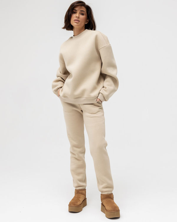  Зображення Спортивний костюм футер на флісі з оверсайз світшотом 