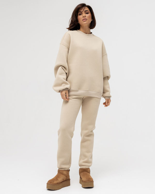  Зображення Спортивний костюм футер на флісі з оверсайз світшотом 