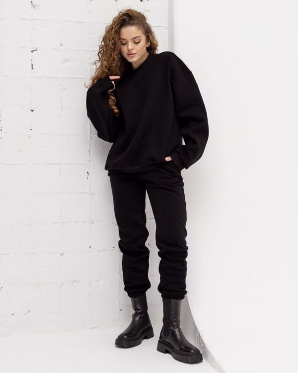  Зображення Спортивний костюм футер на флісі з оверсайз світшотом 