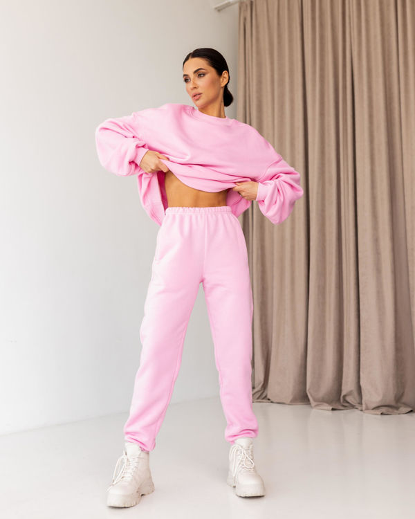  Зображення Спортивний костюм футер на флісі з оверсайз світшотом 