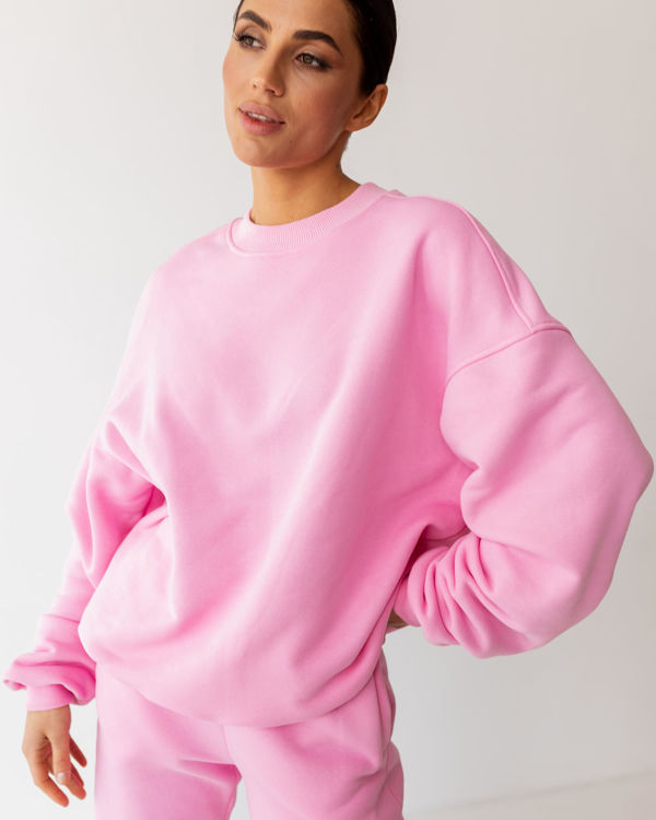  Зображення Спортивний костюм футер на флісі з оверсайз світшотом 