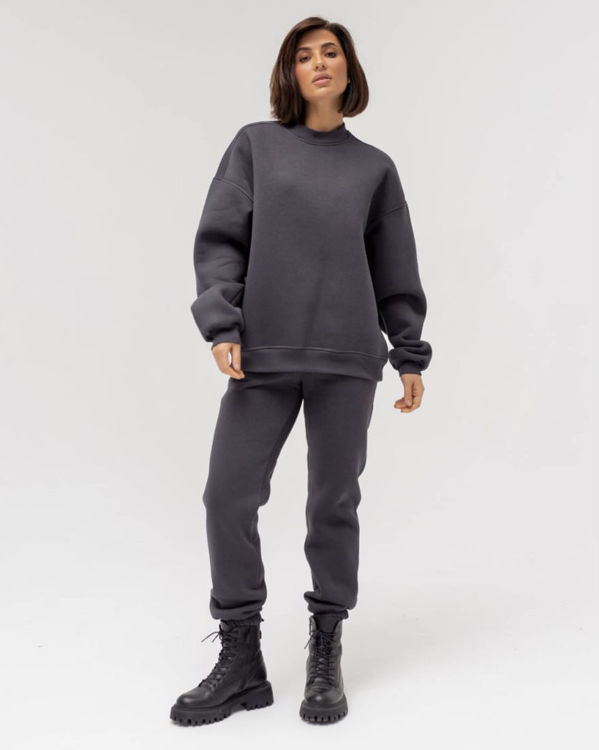  Зображення Спортивний костюм футер на флісі з оверсайз світшотом 