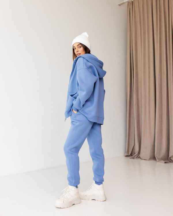  Зображення Спортивний флісовий костюм трійка з майкою та зіп худі 