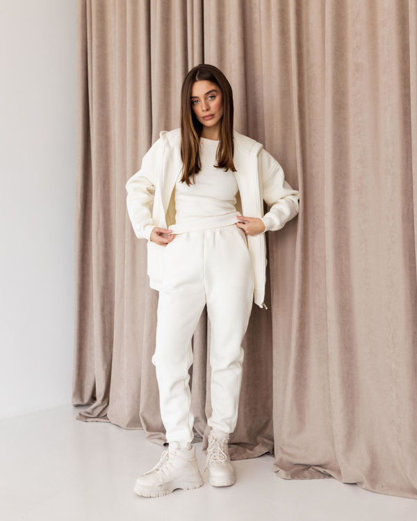  Зображення Спортивний флісовий костюм трійка з майкою та зіп худі 