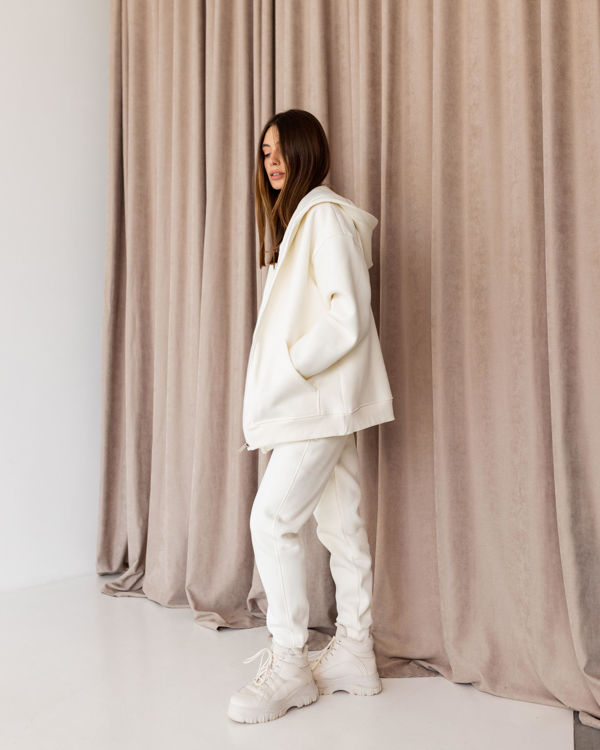  Зображення Спортивний флісовий костюм трійка з майкою та зіп худі 