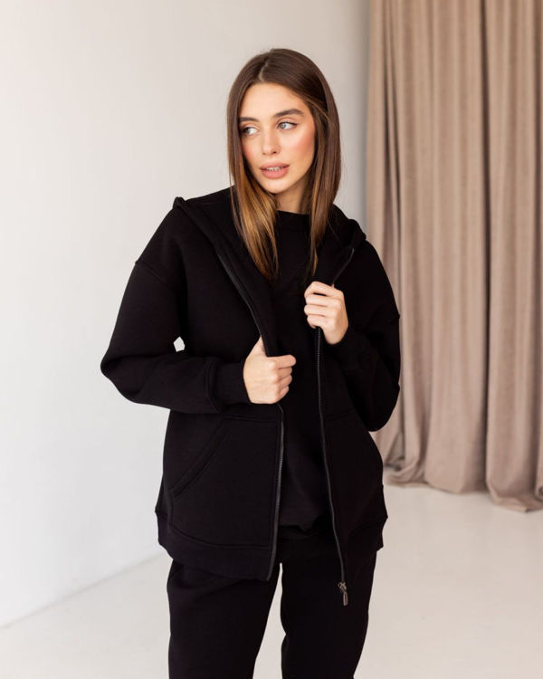  Зображення Спортивний флісовий костюм трійка з майкою та зіп худі 