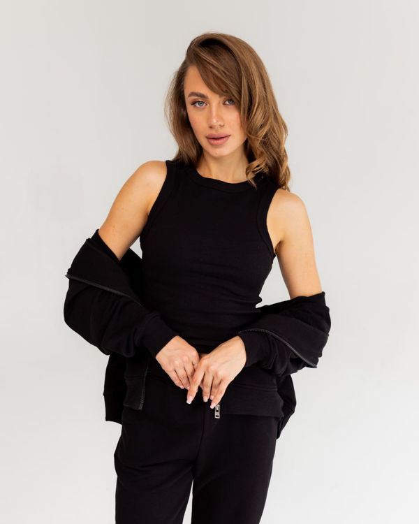  Зображення Спортивний флісовий костюм трійка з майкою та зіп худі 