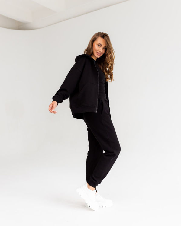  Зображення Спортивний флісовий костюм трійка з майкою та зіп худі 