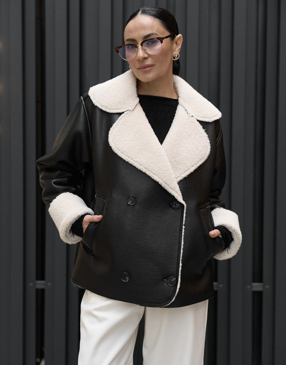  Зображення Жіноча дублянка з хутром 