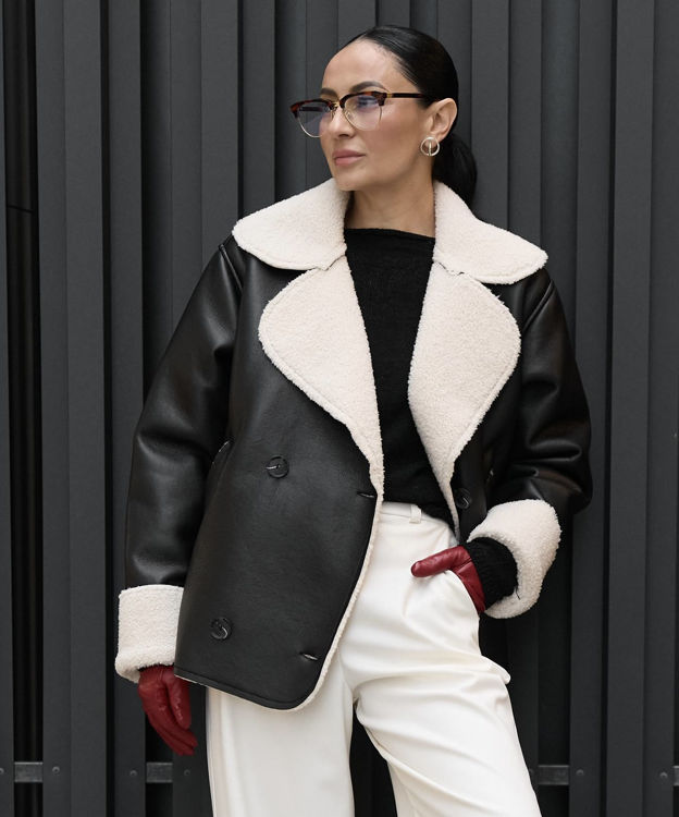  Зображення Жіноча дублянка з хутром 