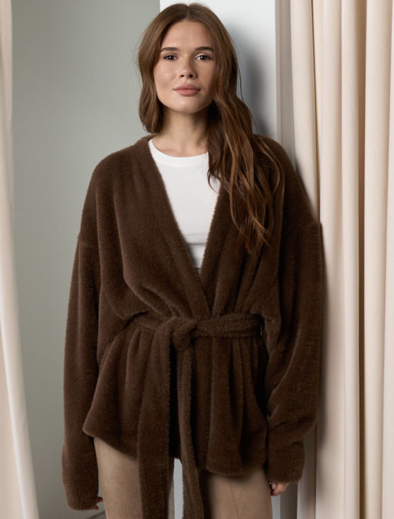  Зображення Кардиган  з ворсом подібного до кролика на запах 