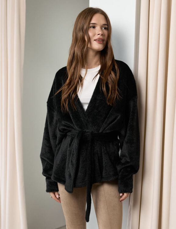  Зображення Кардиган  з ворсом подібного до кролика на запах 