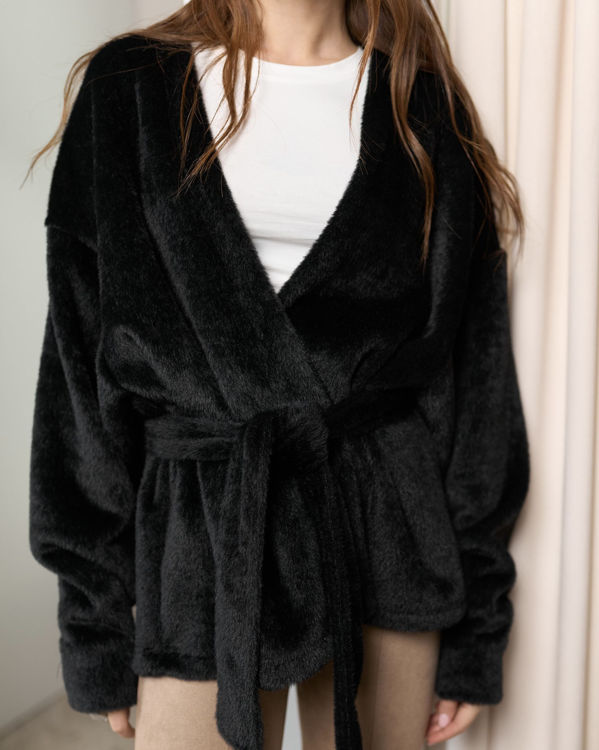  Зображення Кардиган  з ворсом подібного до кролика на запах 