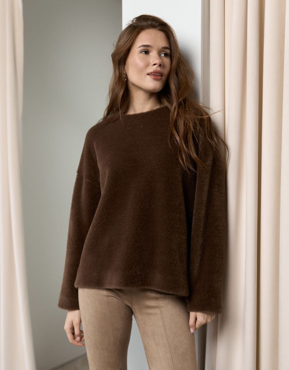  Зображення Светр вільного крою з ворсом подібного до кролика 