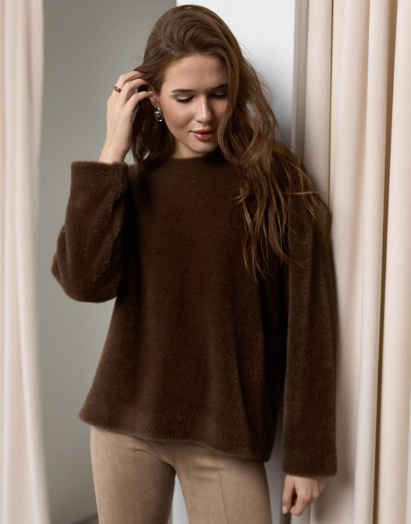  Зображення Светр вільного крою з ворсом подібного до кролика 
