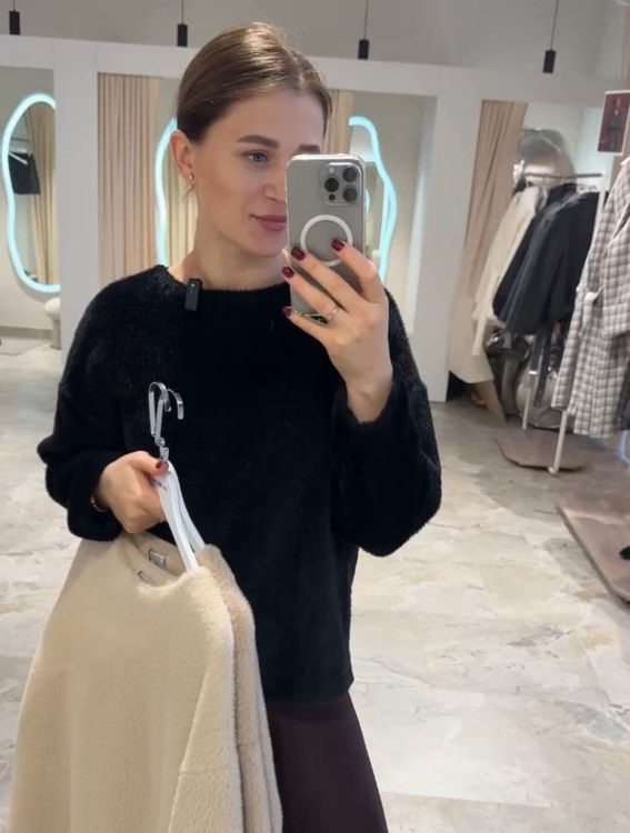  Зображення Светр вільного крою з ворсом подібного до кролика 