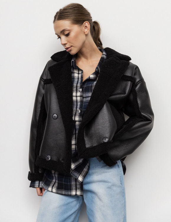  Зображення Жіноча дублянка з хутром 