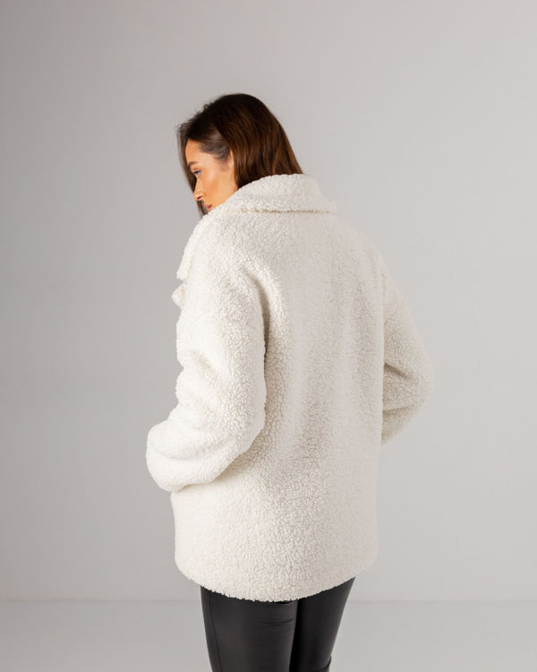  Зображення Шубка TEDDY BEAR з еко-хутра молочна 