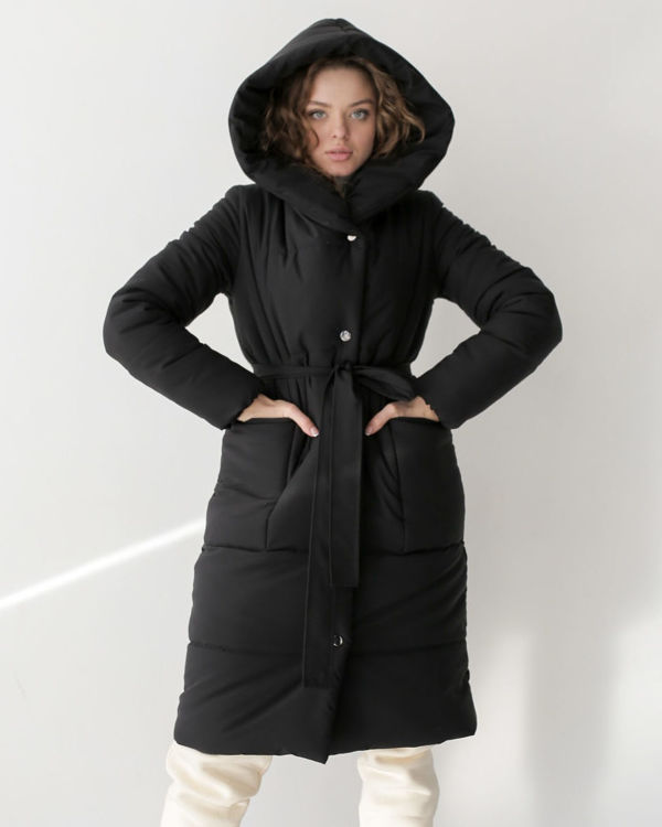  Зображення Жіночий пуховик з капюшоном (сезон зима) 