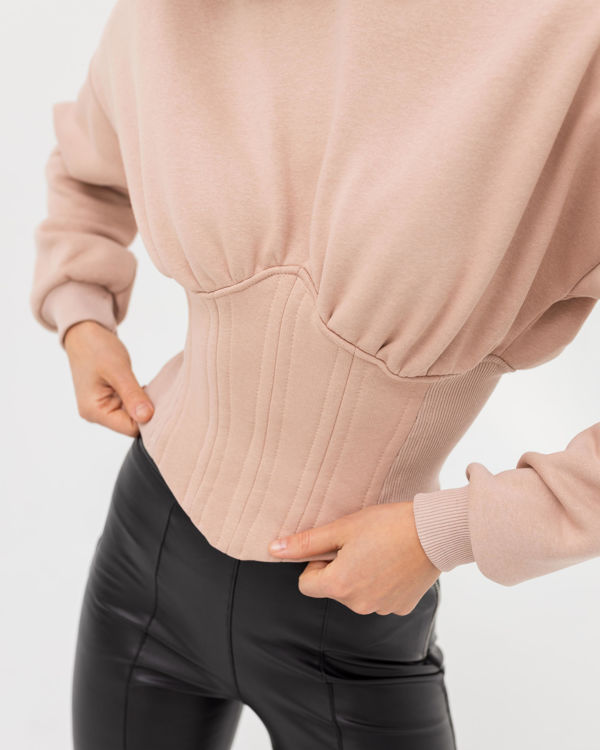  Зображення Худі з корсетом на талії (утеплене) 