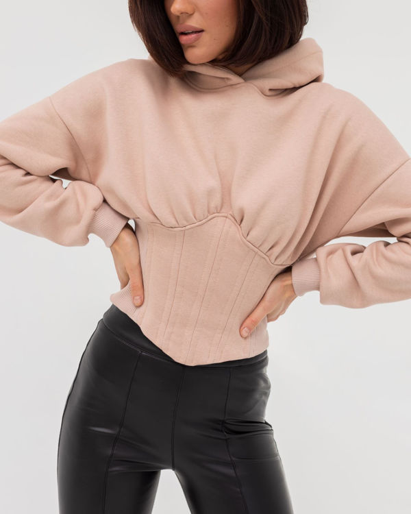  Зображення Худі з корсетом на талії (утеплене) 