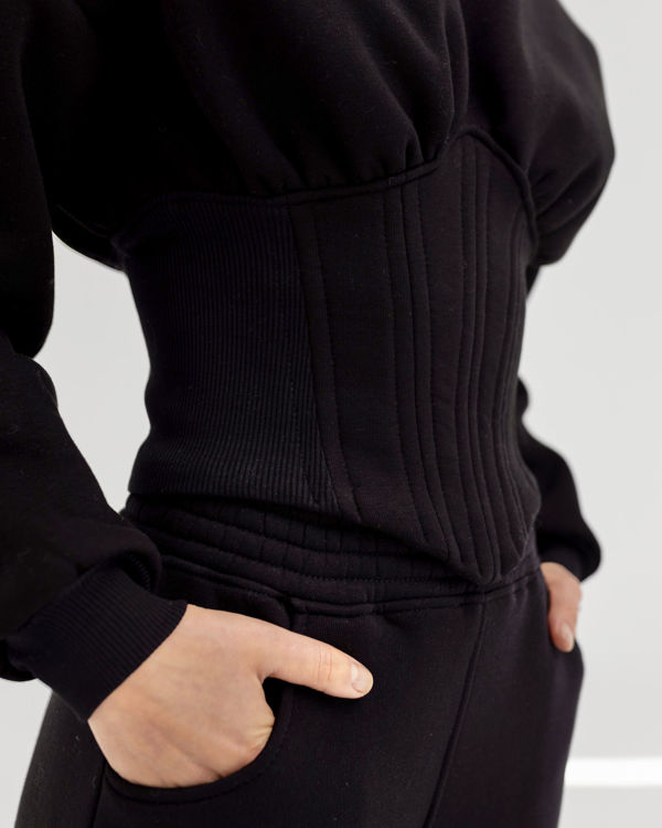  Зображення Худі з корсетом на талії (утеплене) 