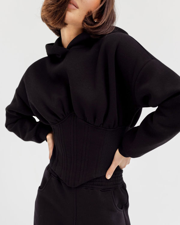  Зображення Худі з корсетом на талії (утеплене) 