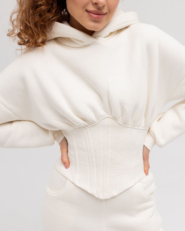  Зображення Худі з корсетом на талії (утеплене) 