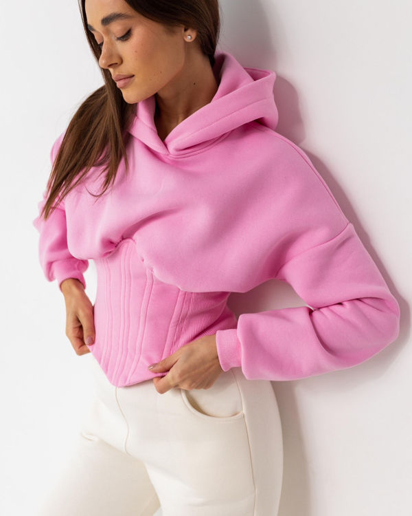  Зображення Худі з корсетом на талії (утеплене) 